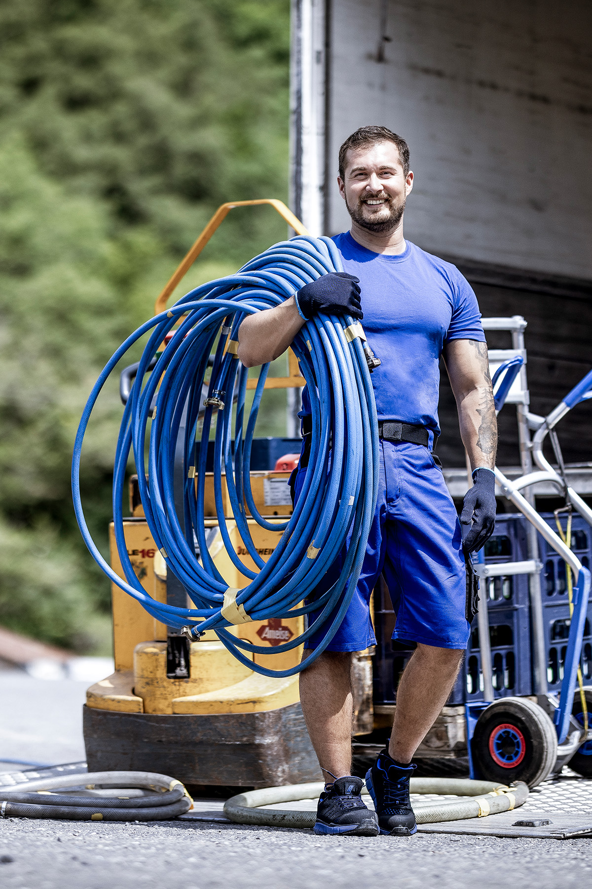 Nitras 1611 Blue Power Grip - Chemikalienresistente Arbeitshandschuhe, Größe 07